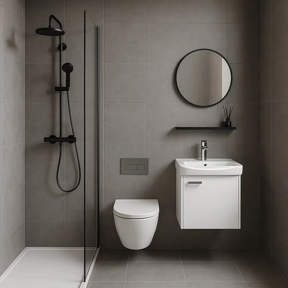 Set mobilier de baie cu lavoar Molly 40cm Alb