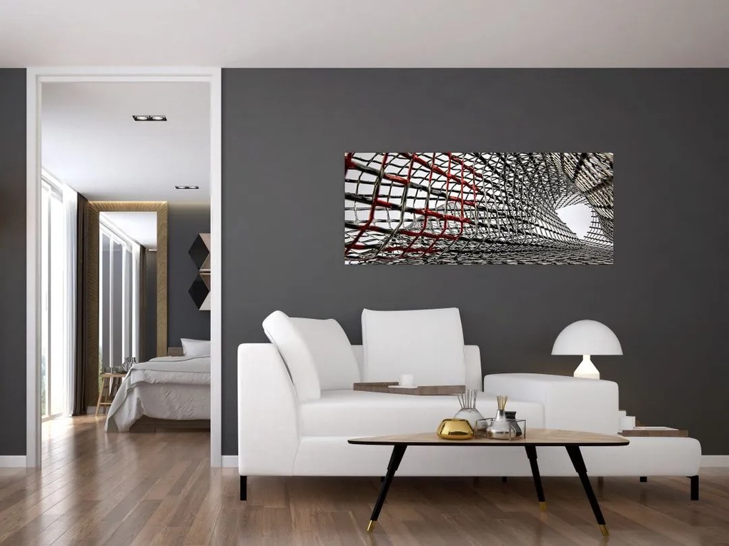 Tablou cu construcție din fier (120x50 cm)