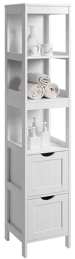 Dulap de depozitare cu 3 rafturi și 2 sertare 30x30x141.5cm