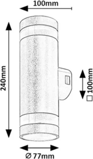 Aplica LED CCT perete exterior IP65 Urfa Line maro