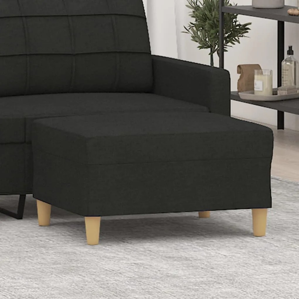 vidaXL Taburet, negru, 70x55x41 cm, material textil