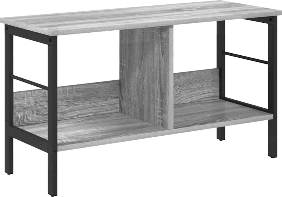 vidaXL Raft pentru cărți Gri Sonoma 82 x 32 x 47 cm Lemn compozit