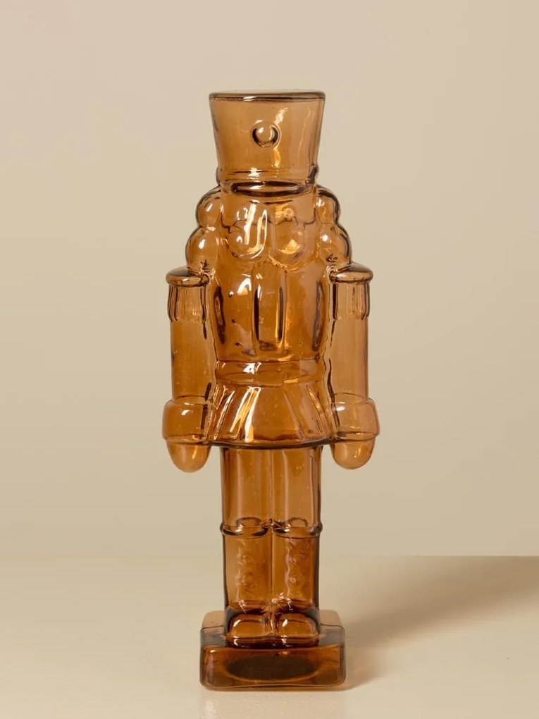 Figurină decorativă din sticlă, camel, model spărgător de nuci cu detalii în relief, finisaj lucios, 31 x 11 x 11 cm, „Casse-Noisette”