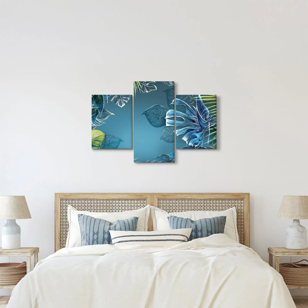 Tablou - Frunzele plantelor tropicale (90x60 cm)