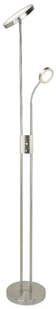 Lampadar LED, lampa de podea design modern Ophus crom satin