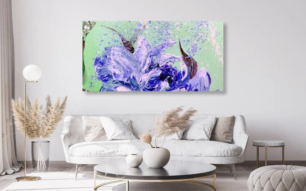 Tablou bujorii pictate în design modern