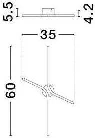 Aplica de perete LED CCT design modern AKRO negru