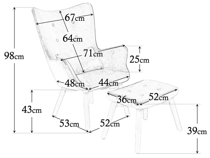 Fotoliu de relaxare BUC 267 - Catifea Turcoaz, Perna Lombara, Picioare Lemn, Design Elegant