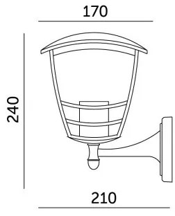 Aplică de exterior TEVIO 1xE27/60W/230V IP54 negru