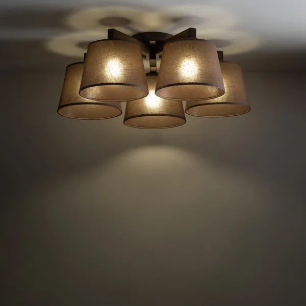 BRILAGI - lustra LED aplicată LATTE 5xE27/15W/230V pin/maro