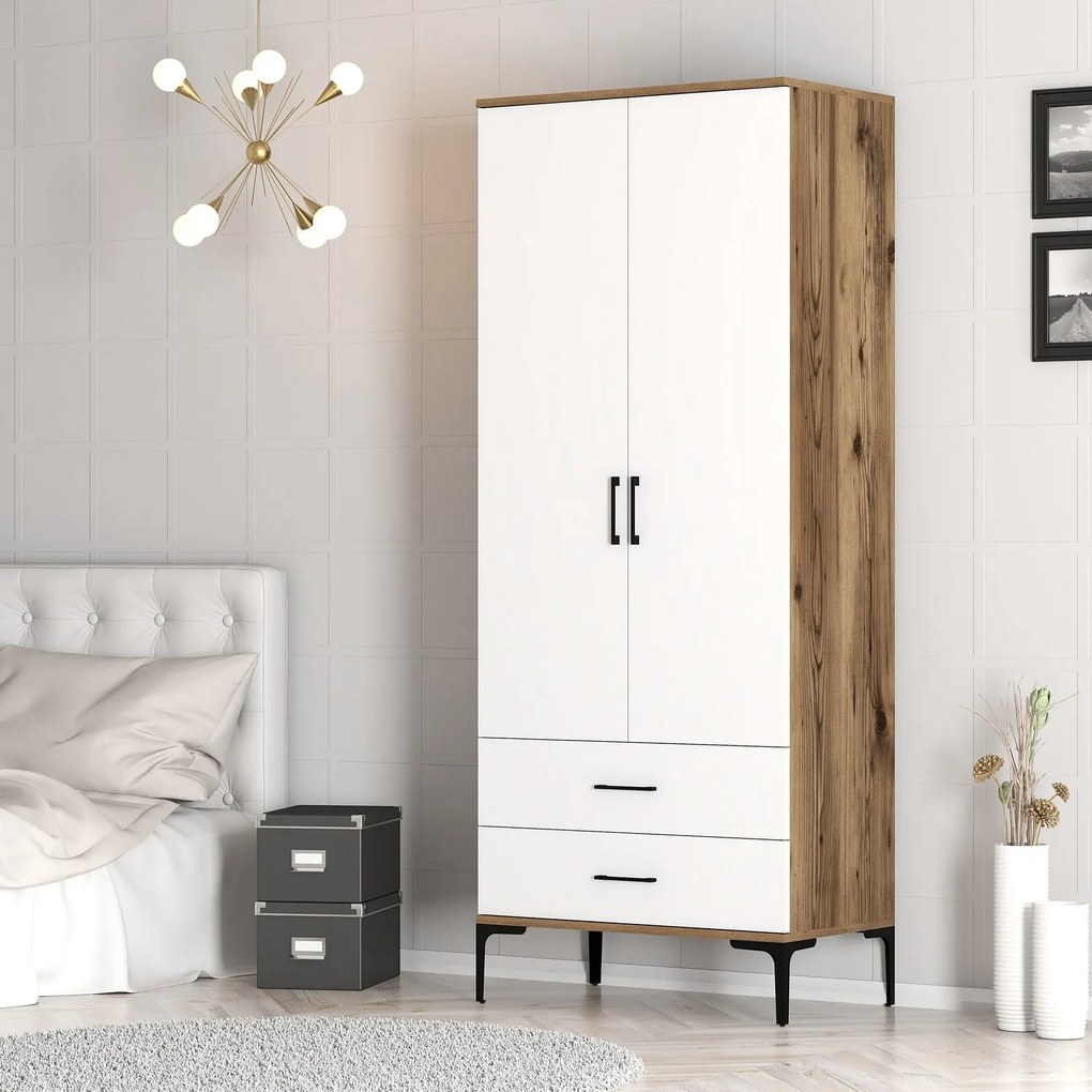 Dulap de haine Kiara T (Nuc + Alb). 1088333