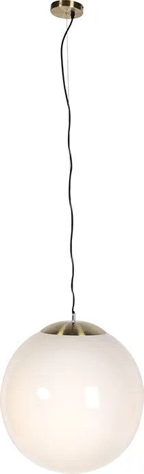Lampă suspendată inteligentă scandinavă aurie cu sticlă opal 50cm incl. WiFi A60 - Ball 50