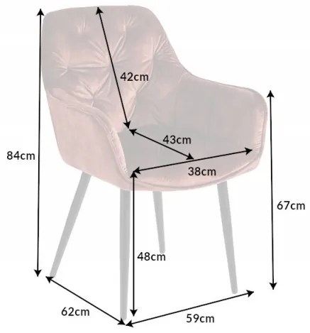 Neînvins Scaun de design Milano catifea maro
