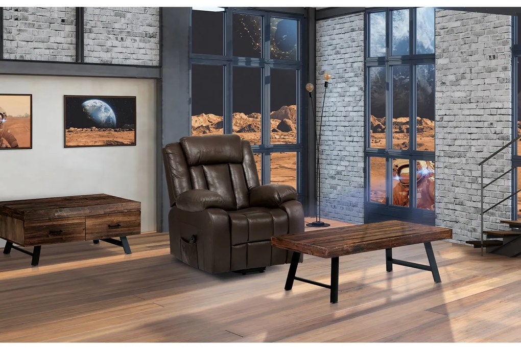 Masă de cafea din pin masiv, 120 x 60 x 48 cm