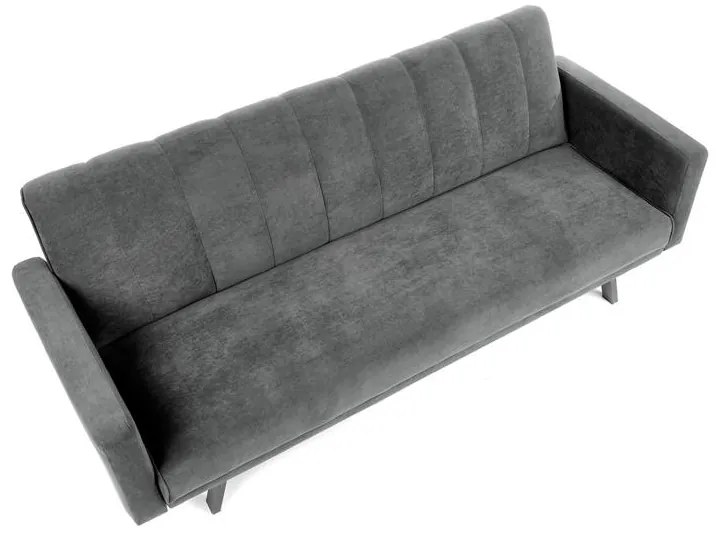 Canapea extensibila Armando velvet gri – H78 cm