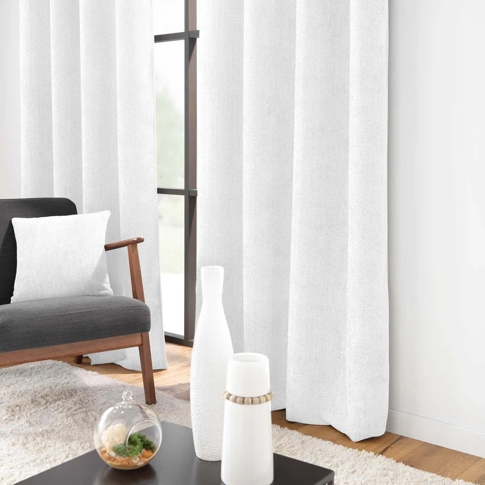Draperie albă din janilie 140x260 cm Leo – douceur d'intérieur