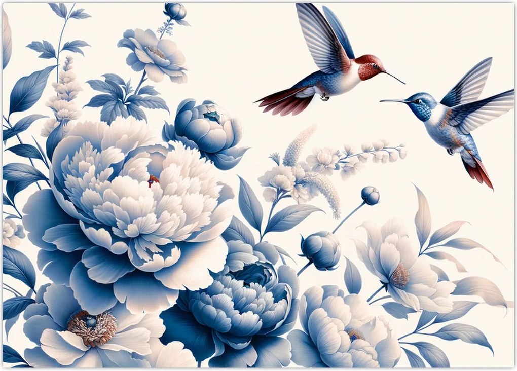 Tablou - Colibri deasupra florii (70x50 cm)