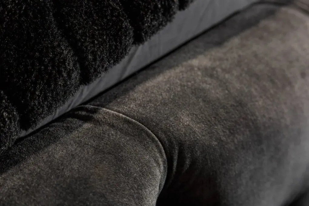 Pat elegant tapitat cu catifea gri olive, Paris 180x200cm A-6541076 VC