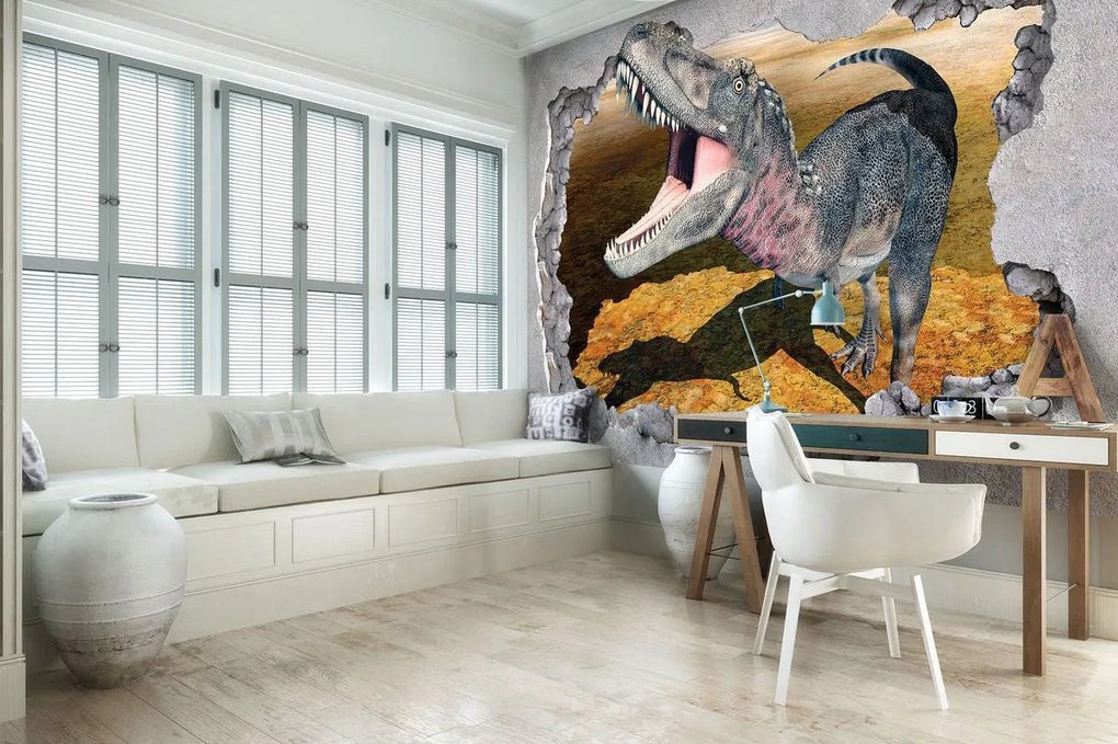 Fototapet - Gaură - dinozaur (152,5x104 cm)