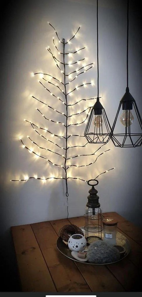 Brad de Craciun mural cu LED ZIGGY, maro - mai multe dimensiuni Marime: XS