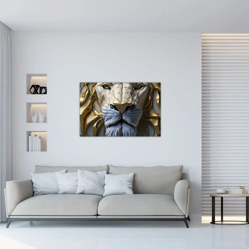 Tablou - Cap de Leu (90x60 cm)