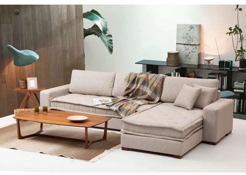 Canapea Tip Coltar Lena Corner (L3-CHL) - Sand Beige