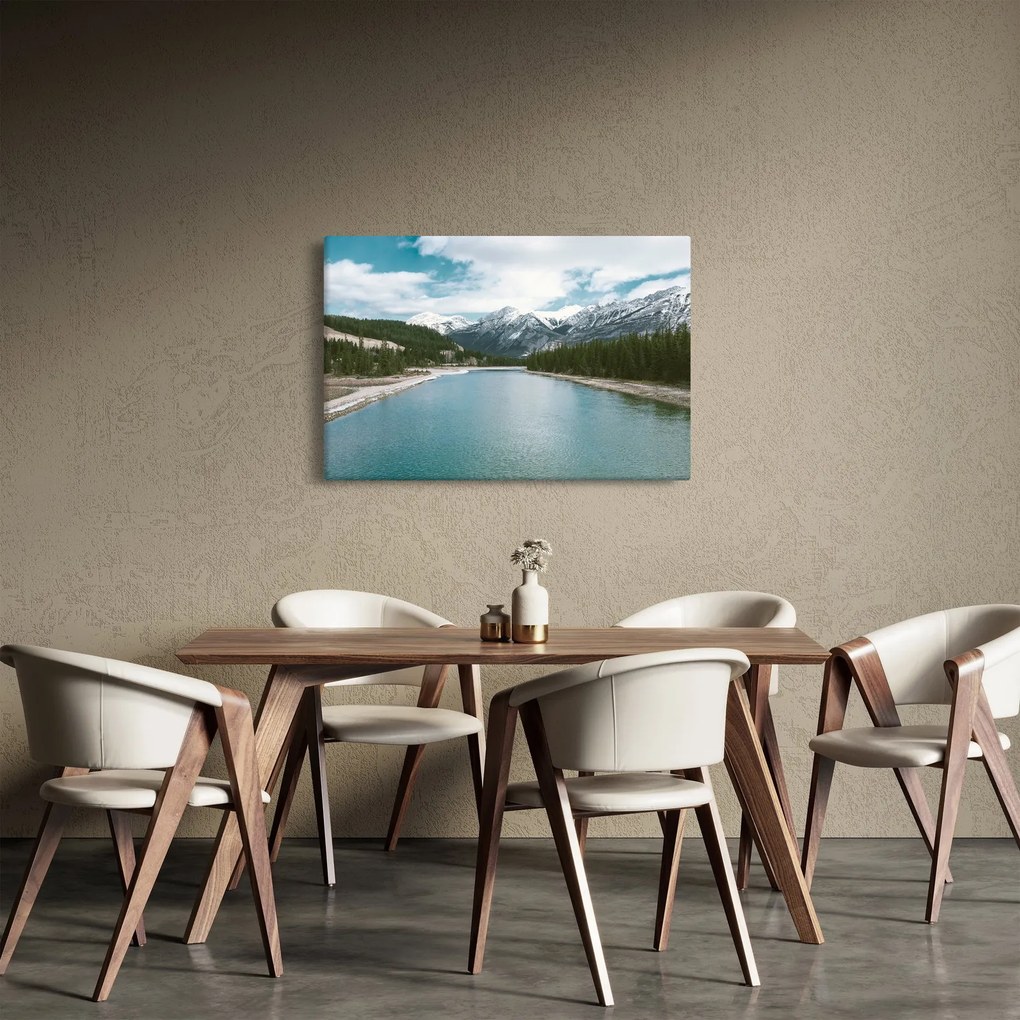 Tablou cu peisaj montan (90x60 cm)