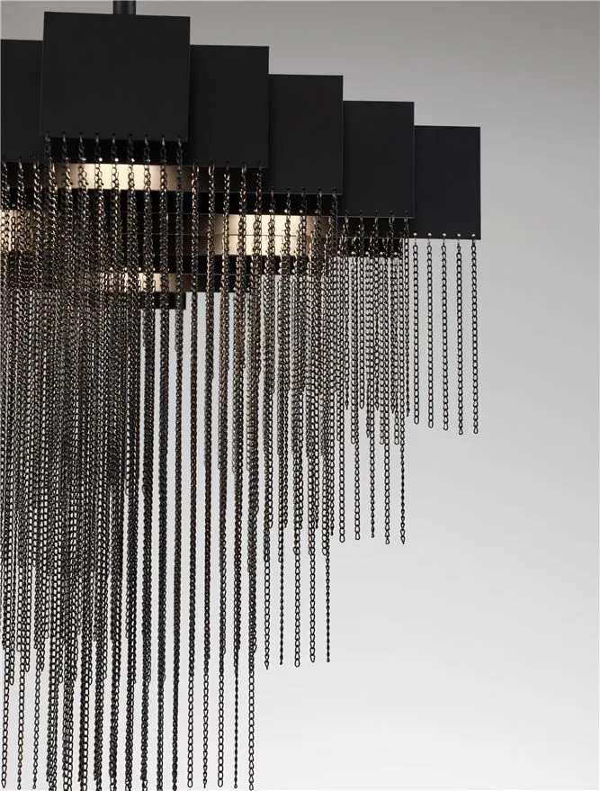 Lustra LED suspendata design modern REVIA negru