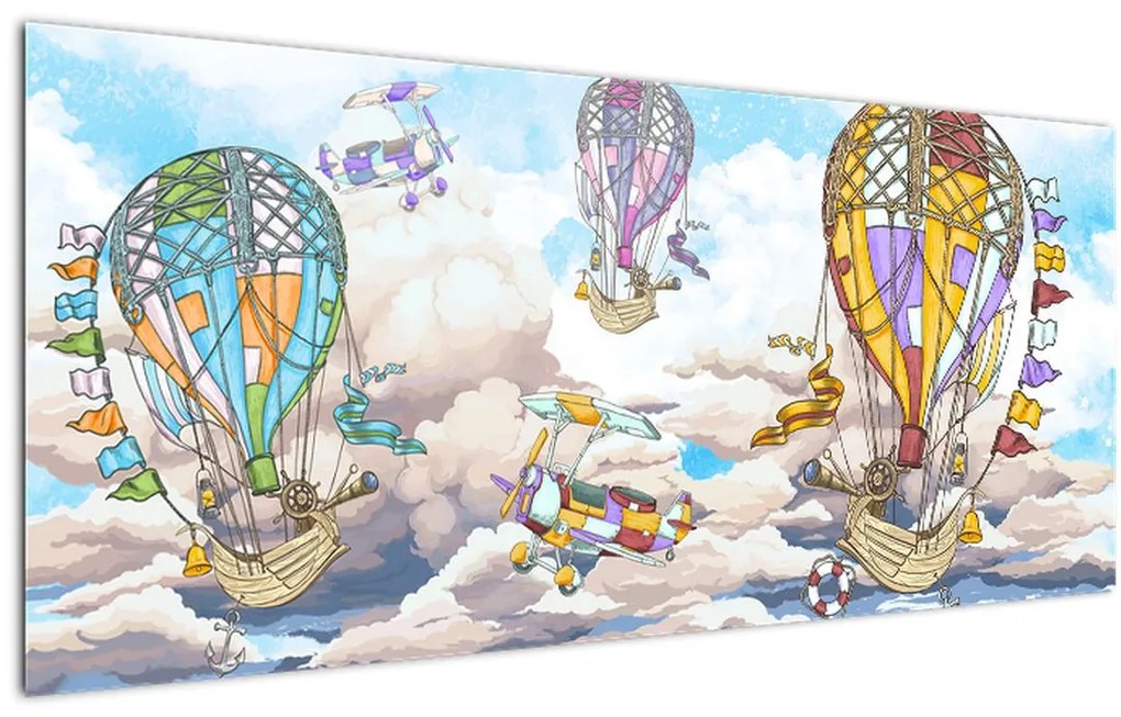 Tablou - Expediție în nori (120x50 cm)