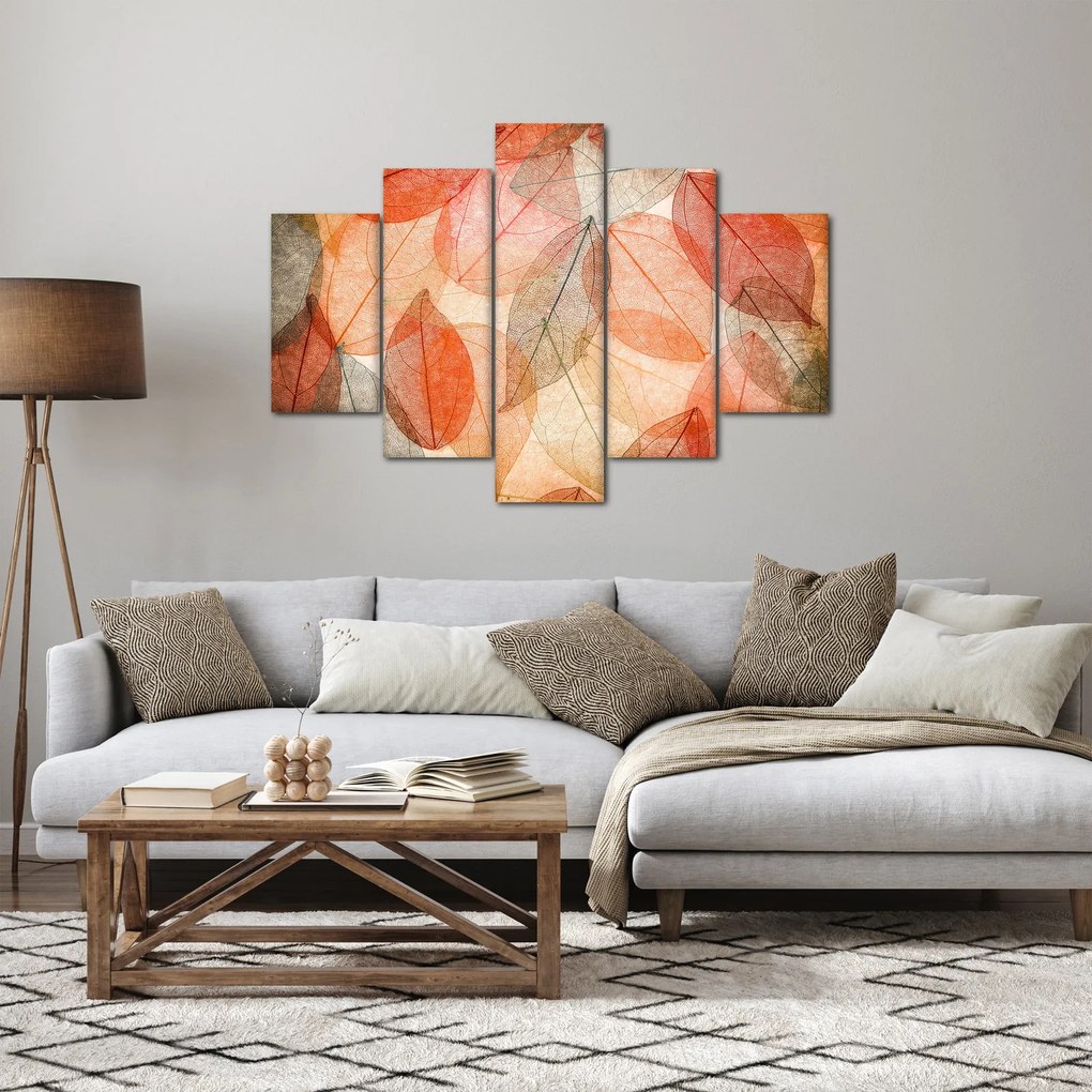 Tablou cu frunzele de toamnă pictate (150x105 cm)