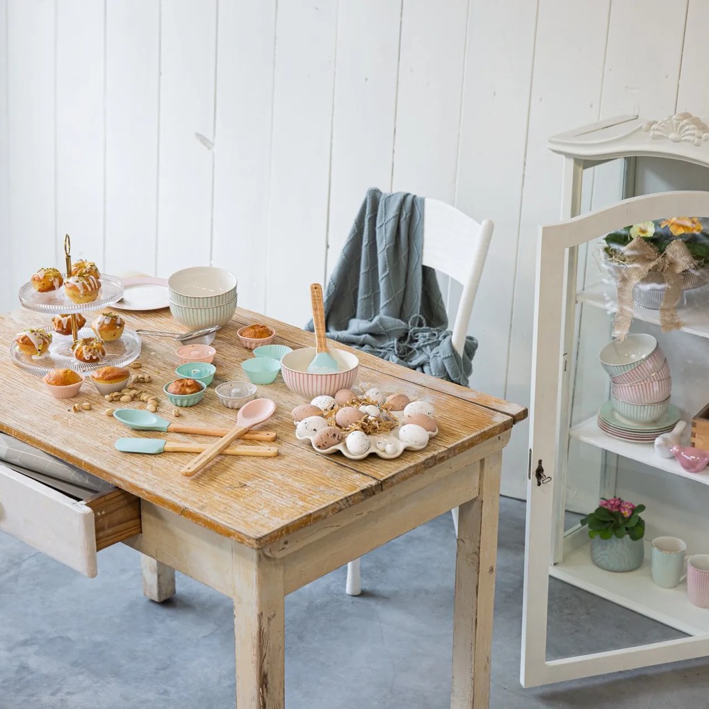 Lingura patiserie cu capat tesit, roz, Alice