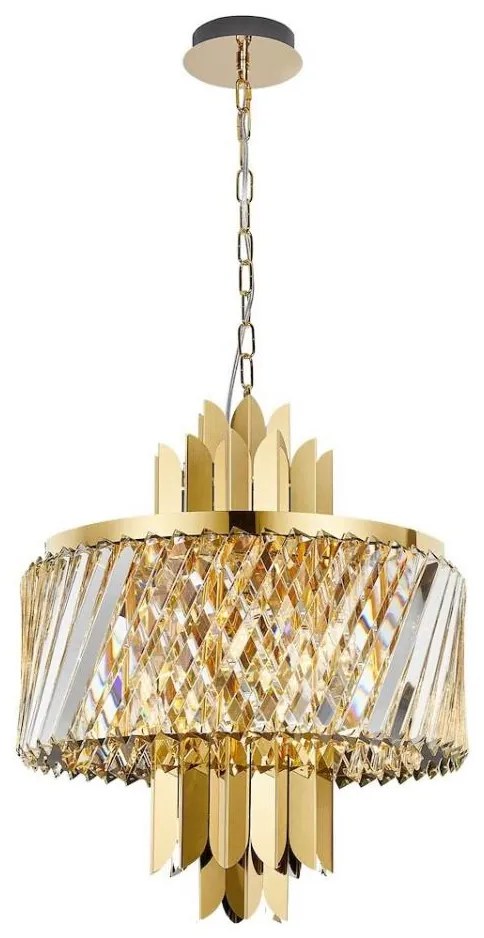 Lustră pe lanț MARGOT 6xE14/40W/230V d. 43 cm auriu