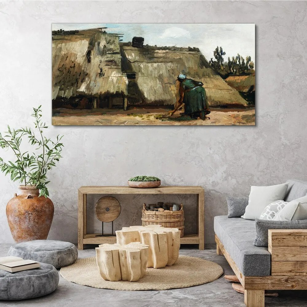 Tablou canvas Desen case de sat