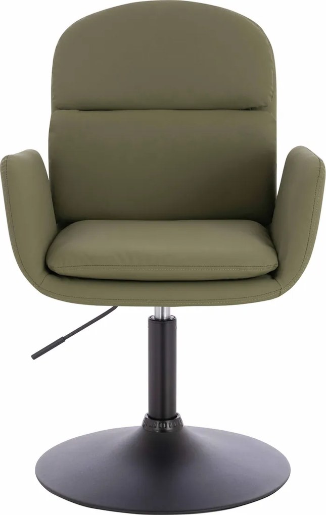 HR480N Scaun Khaki Piele Ecologica Premium Soft cu Bază Neagră