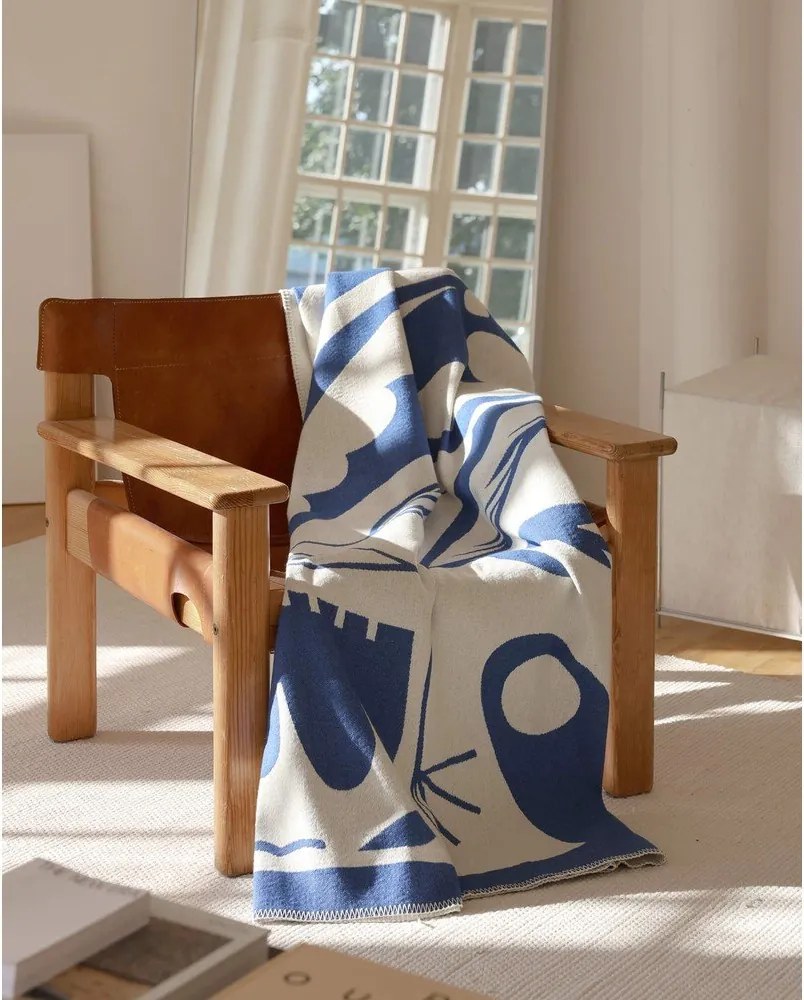 Pătură albastră 165x200 cm Lino – noo.ma