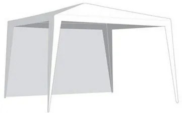 Perete pavilion de grădină VETRO-PLUS fără fereastră, 2,95 x 1,9 m alb
