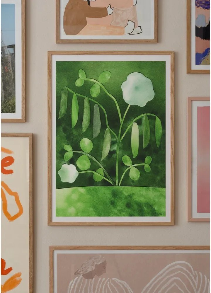 Poster 50x70 cm Peas in Bloom – Anna Ravn Bjørn – The Poster Club