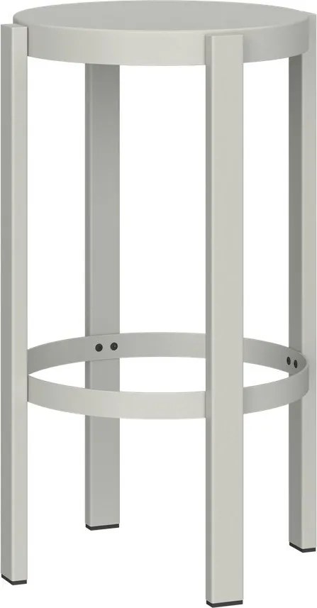 Scaun de bar gri deschis din oțel (înălțime șezut 65 cm) Doon – noo.ma