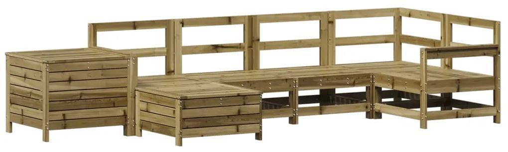 3250979 vidaXL Set canapea de grădină, 7 piese, lemn de pin tratat