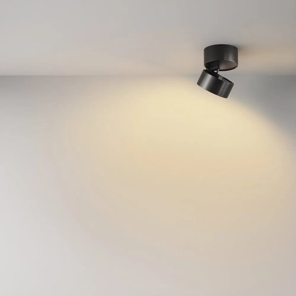 Spot LED aplicat directionabil Onda negru 2700K