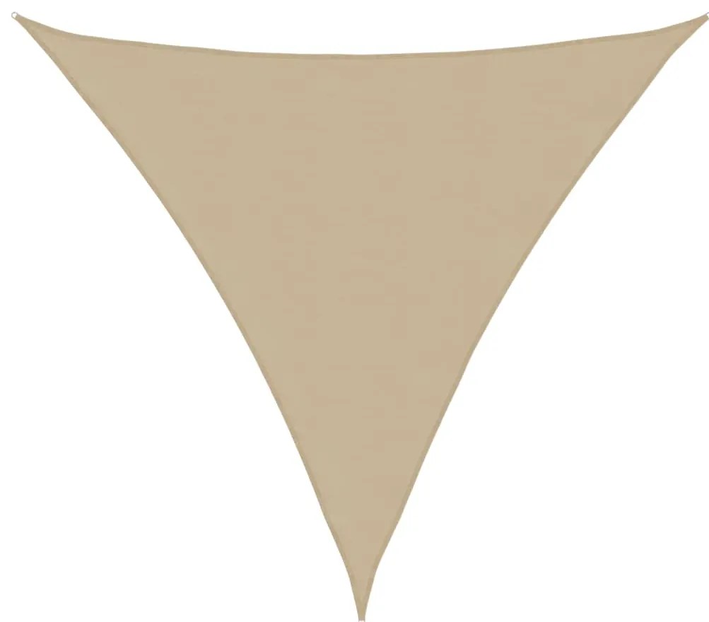 vidaXL Parasolar, bej, 3x3x3 m, țesătură oxford, triunghiular
