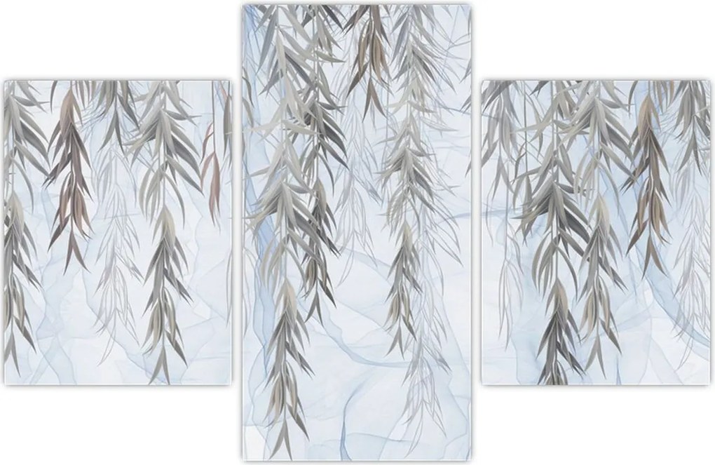 Tablou - Crenguțe de salcie fundal albastru (90x60 cm)