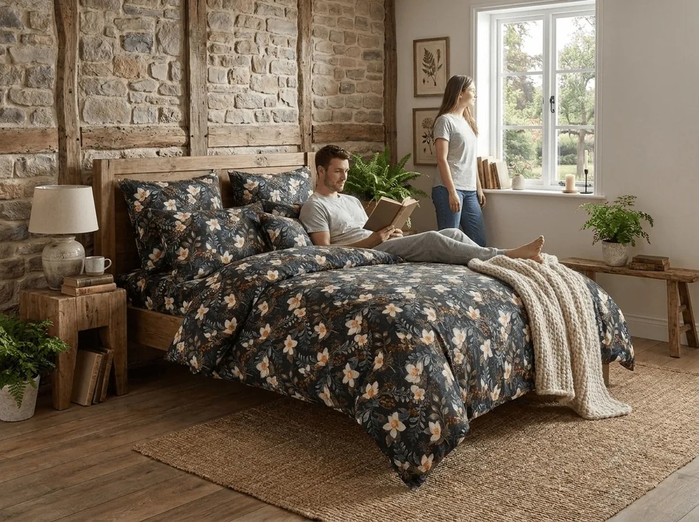 Lenjerie de pat din microfibra WINTER MAGNOLIA colorata Dimensiune lenjerie de pat: 70 x 90 cm | 140 x 220 cm