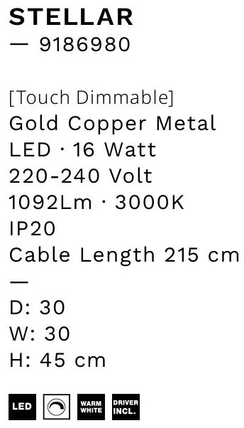 Veioza LED design ambiental deosebit Stellar