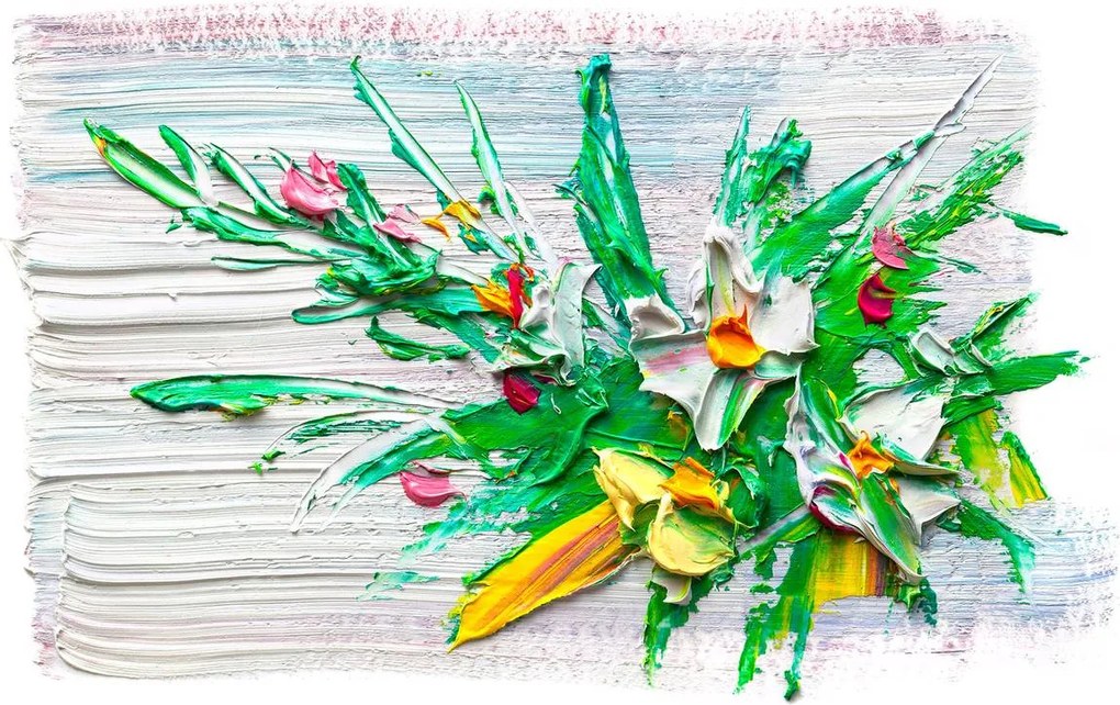 Fototapet - Flori în ulei (152,5x104 cm)