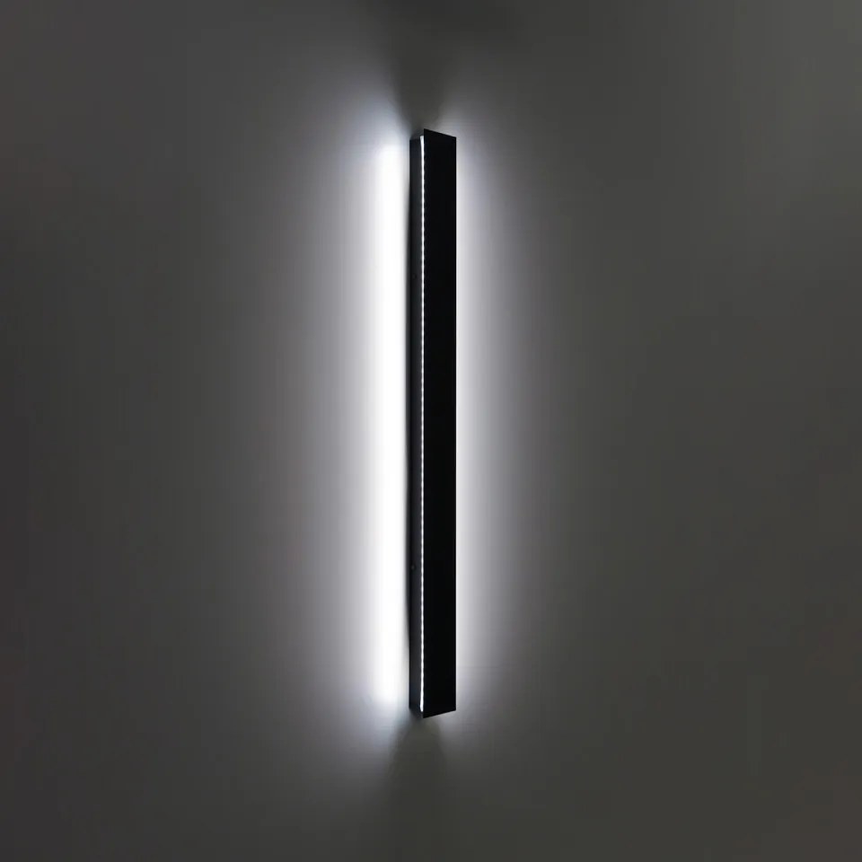 Aplica perete exterior moderna neagra 150cm Mutti 3k