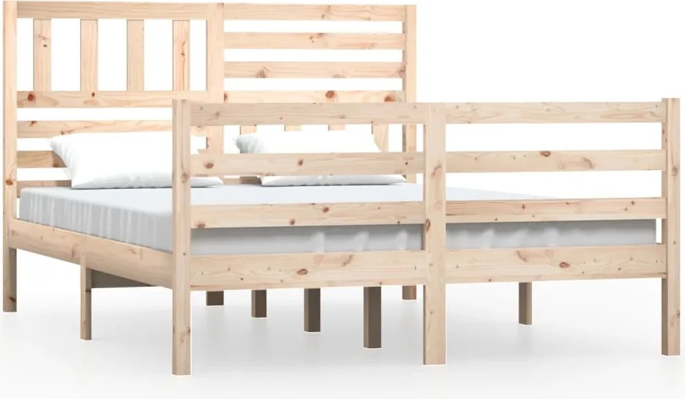 vidaXL Cadru de pat mic dublu, 120x190 cm, lemn masiv