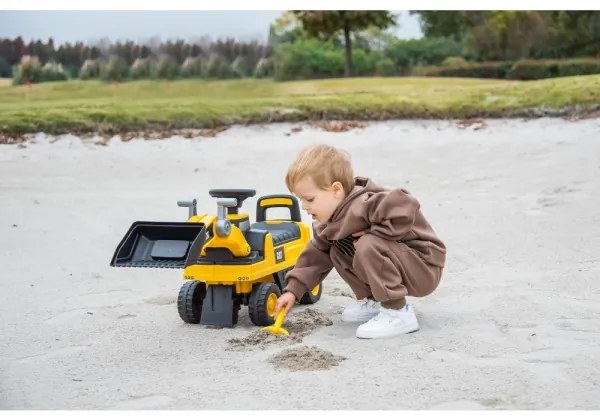 Încărcător frontal fără pedale pentru copii CAT galben/negru