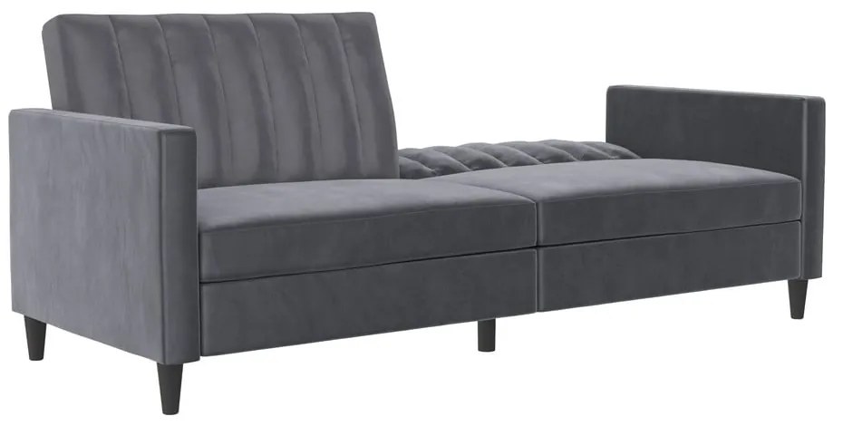 Canapea gri cu tapițerie din catifea 207 cm Celine – Støraa