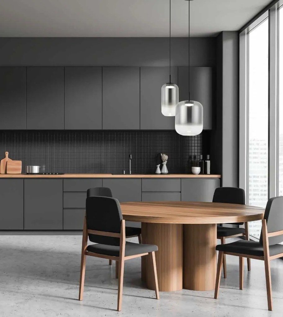 Pendul LED design decorativ Chloe II fumuriu